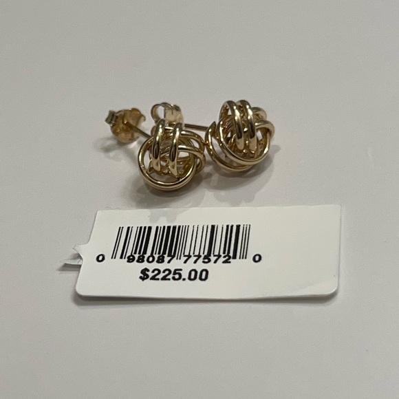 Saks Fifth Avenue - 14k Yellow Gold Stud Knot Earring - NWT - Picture 2 of 3